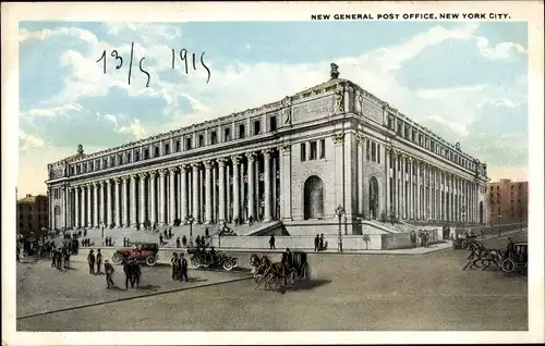 Ak New York City USA, Neues Postgebäude