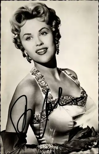 Ak Schauspielerin Bibi Johns, Portrait, Autogramm