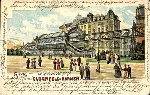 Litho Elberfeld Wuppertal, Schwebebahnhof