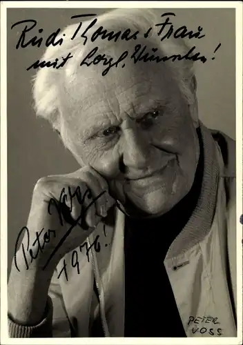 Ak Schauspieler Peter Voß, Portrait, Autogramm