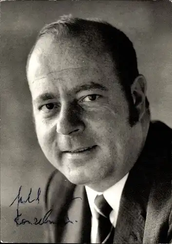 Ak Journalist Gerhard Konzelmann, Portrait, Autogramm