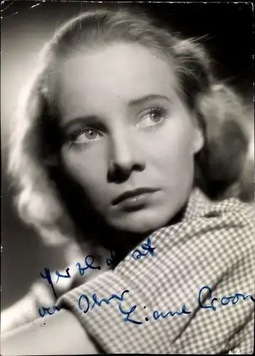 Ak Schauspielerin Liane Croon, Portrait, Autogramm