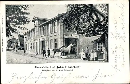 Ak Dauenhof Hohenfelde Schleswig Holstein, Hohenfelder Hof, Pferde