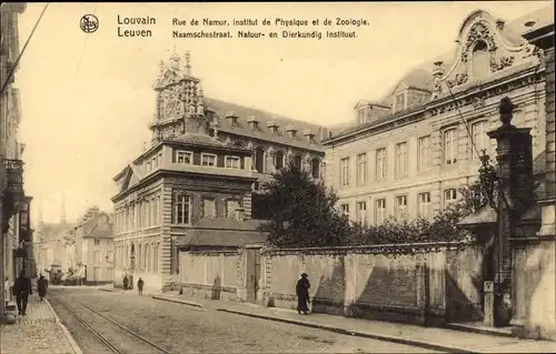 Ak Louvain Leuven Flämisch Brabant, Rue de Namur, Institut de Physique et de Zoologie