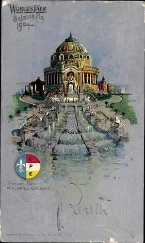 23 Litho St Louis Missouri USA, World's Fair 1904, diverse Ansichten