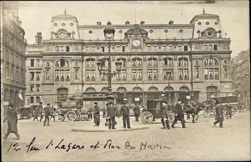 Foto Ak Paris VIII. Arrondissement Élysée, Bahnhof Saint-Lazare
