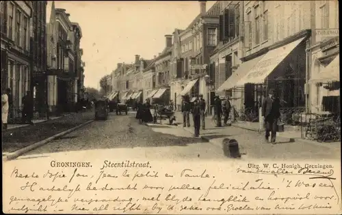 Ak Groningen Niederlande, Steentilstraat