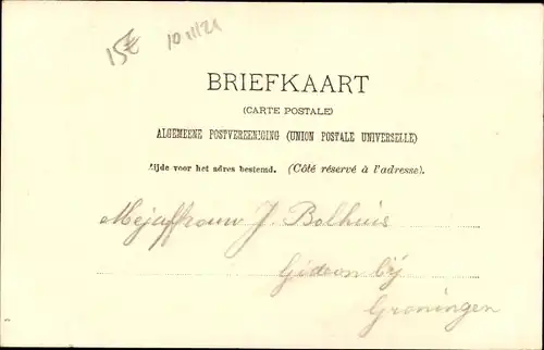 Ak Groningen Niederlande, Heerestraat, Apotheke