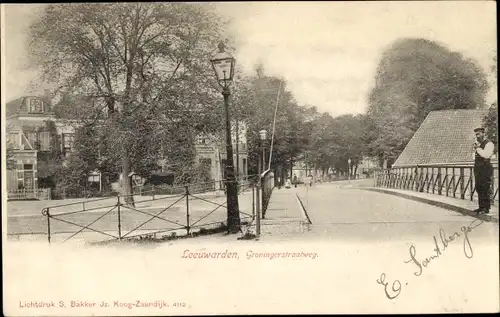 Ak Leeuwarden Friesland Niederlande, Groningerstraatweg