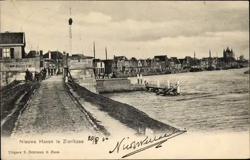 Ak Zierikzee Zeeland, Neuer Hafen