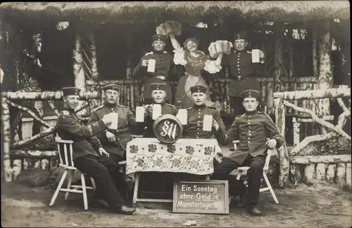 Foto Ak Munster im Heidekreis, Truppenübungsplatz Munsterlager, Deutsche Soldaten in Uniformen