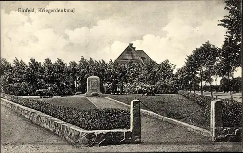 Ak Einfeld Neumünster in Holstein, Kriegerdenkmal