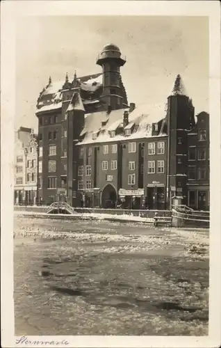 Foto Ak Gdańsk Danzig, Flusspartie, Sternwarte