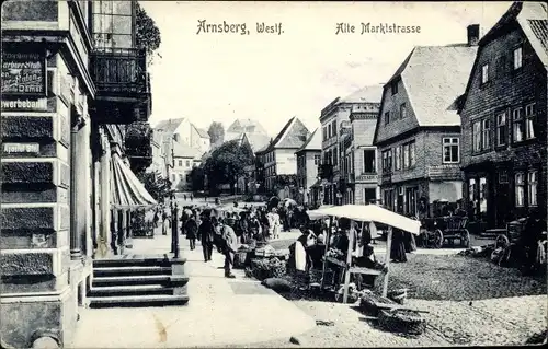 Ak Arnsberg im Sauerland Westfalen, Alte Marktstraße