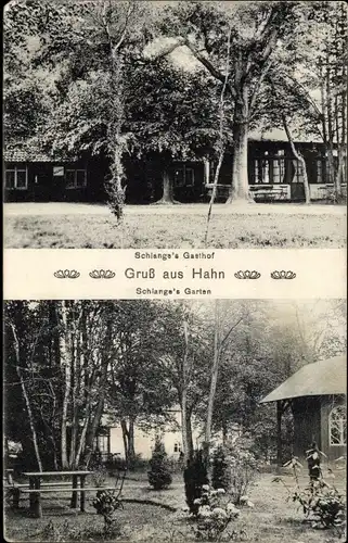 Ak Hahn Rastede in Oldenburg, Schlange's Gasthof, Garten