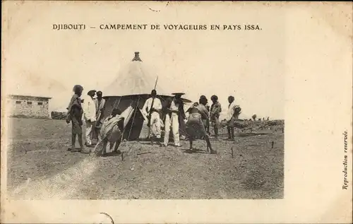 Ak Dschibuti, Issa, Zeltlager von Reisenden