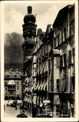 Ak Innsbruck Tirol, Stadtturm, Goldenes Dachl