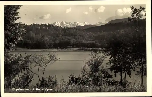 Ak Klopeiner See Kärnten, Panorama, Steineralpen