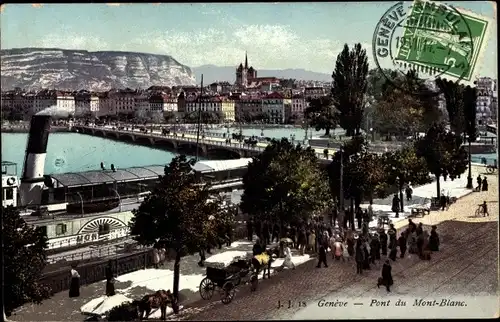 Ak Genf Genf Schweiz, Pont du Mont Blanc