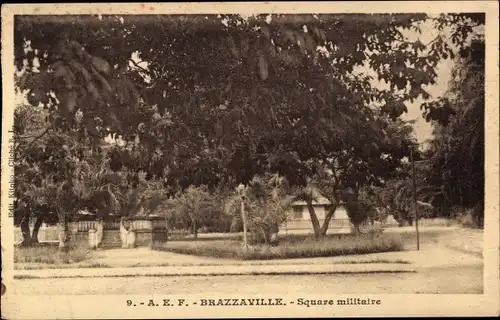 Ak Brazzaville Französisch-Kongo, Militärplatz