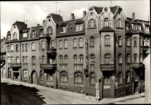 Ak Ronneburg in Thüringen, HO Wismut Speisegaststätte und Hotel Glück auf