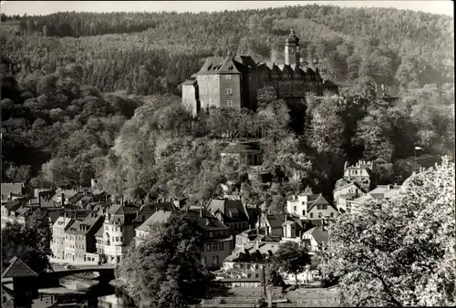 Ak Greiz im Vogtland, Ortsansicht mit Schloss