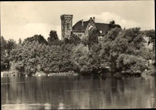 Ak Ronneburg in Thüringen, Baderteich, Schloss
