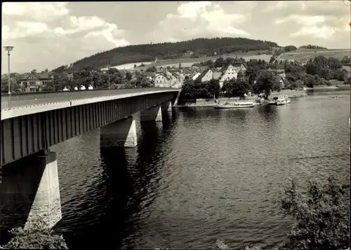 Ak Saalburg in Thüringen, mit der neuen Brücke