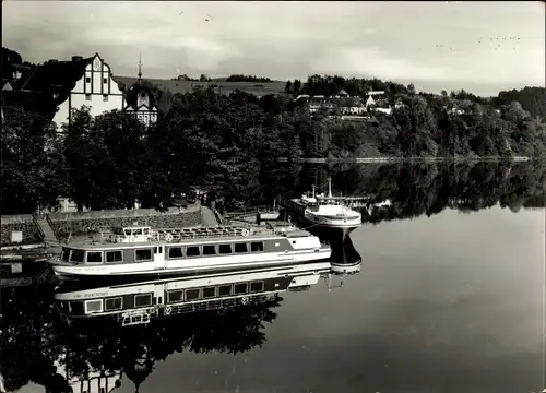 Ak Saalburg in Thüringen, am Stausee der Bleiloch-Saaletalsperre