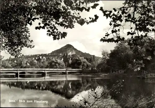 Ak Jena in Thüringen, Blick zum Hausberg, Brücke