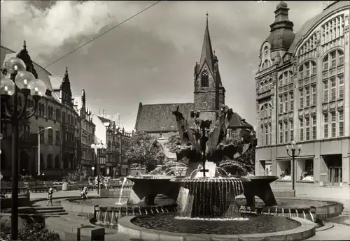 Ak Erfurt in Thüringen, Anger, Brunnen, Kirche