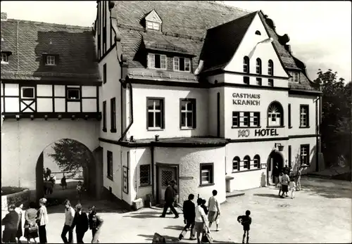 Ak Saalburg in Thüringen, HO Hotel Kranich, Gaststätte