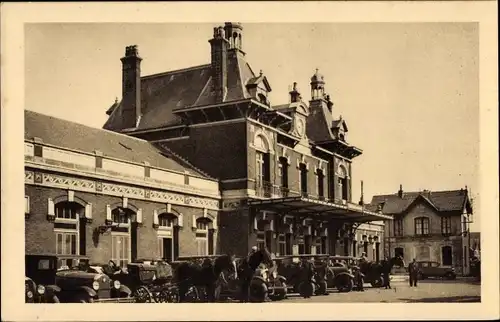 Ak Berck Plage Pas de Calais, La Gare
