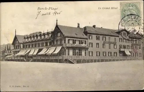 Ak Berck Plage Pas de Calais, Le Grand Plage