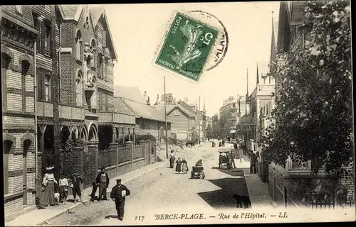 Ak Berck Plage Pas de Calais, Rue de l'Hopital