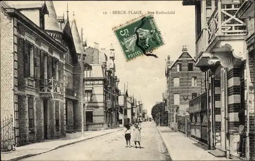 Ak Berck Plage Pas de Calais, Rue Rothschild