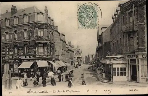 Ak Berck Plage Pas de Calais, Rue de l'Imperatrice