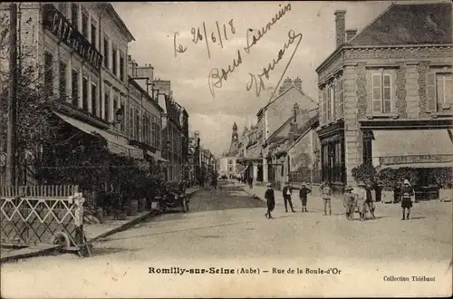 Ak Romilly sur Seine Aube, Rue de la Boule d&#39;Or