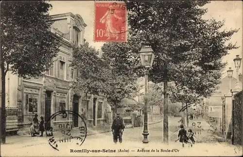 Ak Romilly sur Seine Aube, Avenue de la Boule d&#39;Or