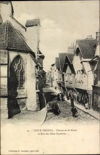 Ak Troyes Aube, Bett von Saint Nizier, Rue des Deux Paroisses