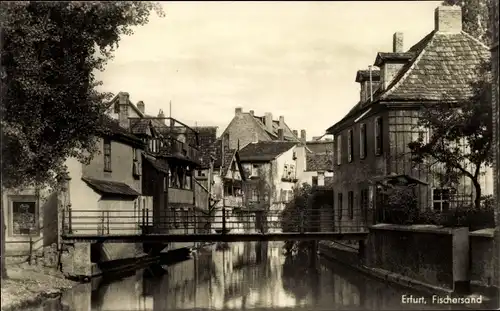 Ak Erfurt in Thüringen, Fischersand, Brücke