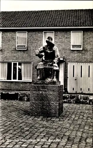 Ak Biervliet Zeeland Niederlande, Denkmal Willem Beukelsz