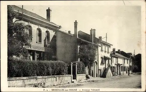 Ak Brieulles sur Meuse, Avenue Poincaré