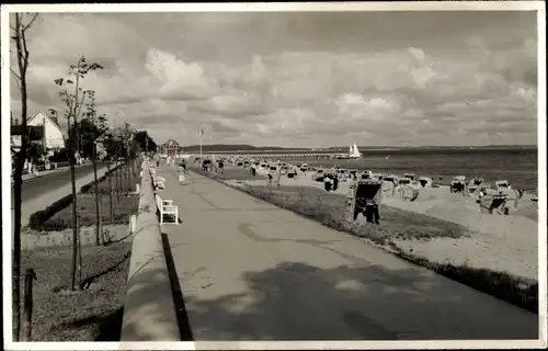 Foto Ak Ostseebad Niendorf Timmendorfer Strand, Promenade, Strand