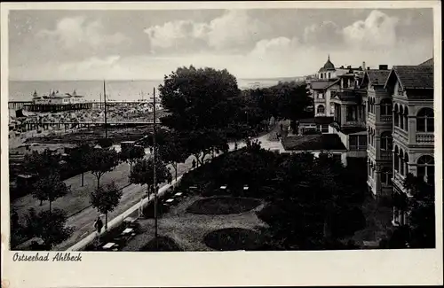 Ak Ostseebad Ahlbeck Heringsdorf auf Usedom, Hotels, Promenade, Strand