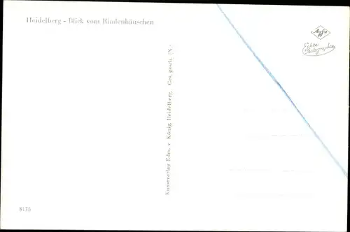 Ak Heidelberg am Neckar, Blick vom Rindenhäuschen