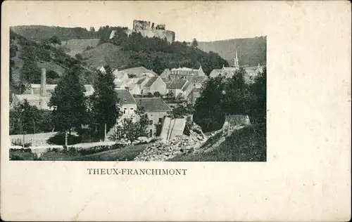 Ak Theux Wallonien Lüttich, Ortsansicht, Schloss Franchimont