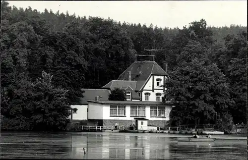 Ak Hainspitz in Thüringen, Konsum-Gaststätte Am See