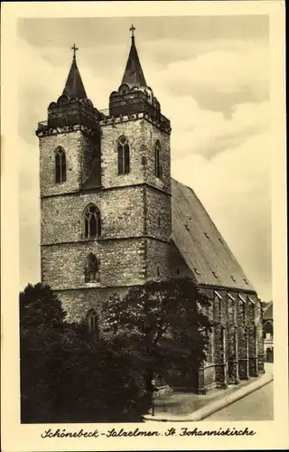 Ak Salzelmen Schönebeck an der Elbe, St. Johanniskirche