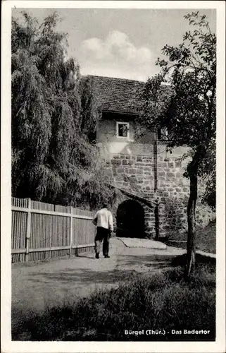 Ak Bürgel in Thüringen, Badertor